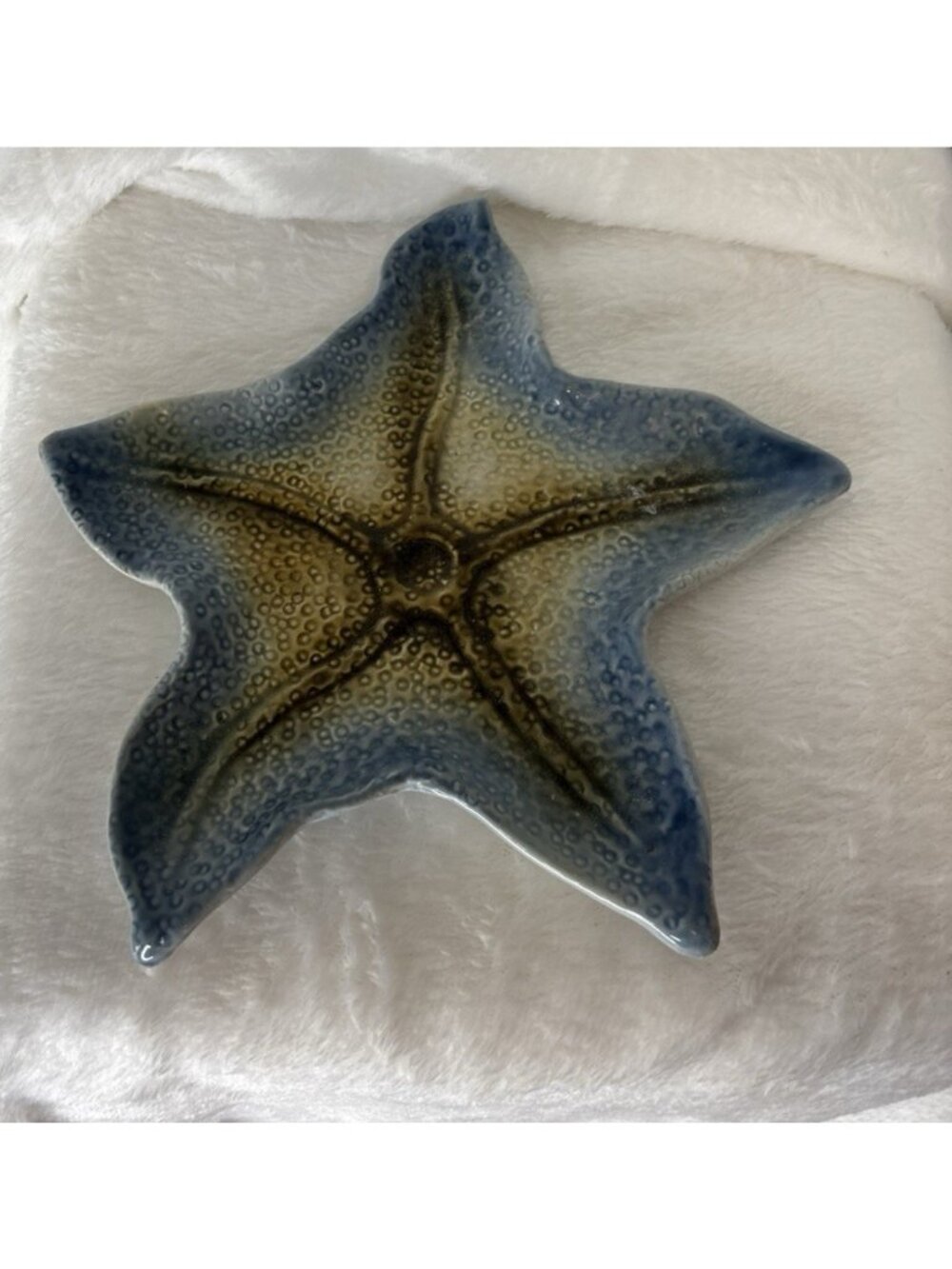 Glass Starfish Tray Decorative Centerpiece Bowl Table Mantle Candle Decor